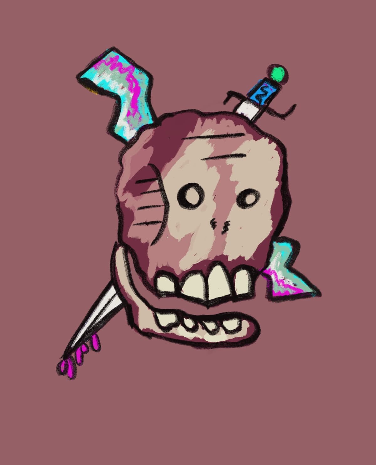 Painted Skull